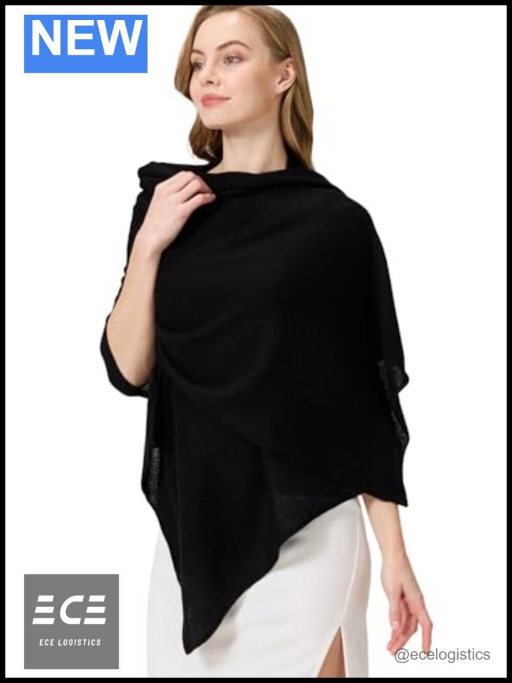 100% Cashmere Shawl Wrap for Women Lightweight Travel Scarf Gift